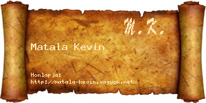 Matala Kevin névjegykártya